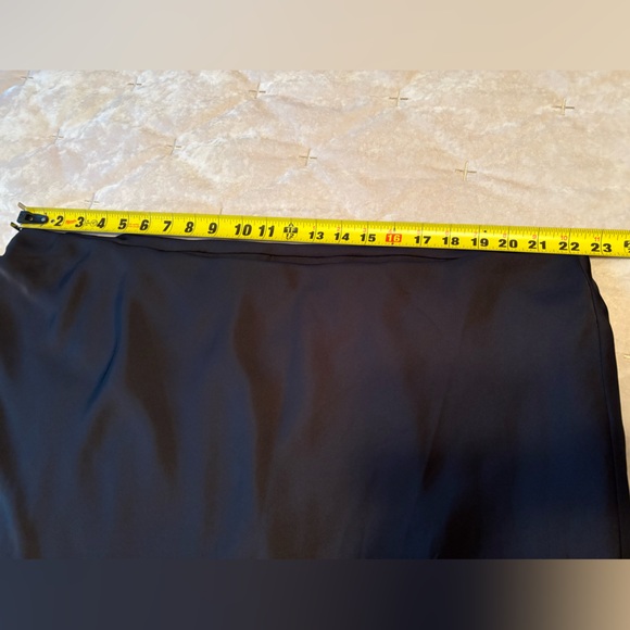 Nordstrom Rack Basic Satin Sheen Maxi Skirt Solid Black Polyester Women’s 3X - Picture 5 of 9